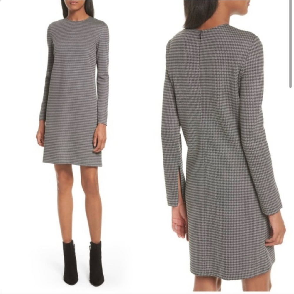 NWOT Theory Houndstooth Long Sleeve Shift …
